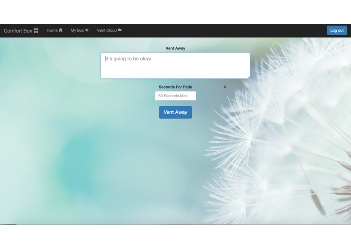 Dandelion, a ComfortBox web app – screenshot 2