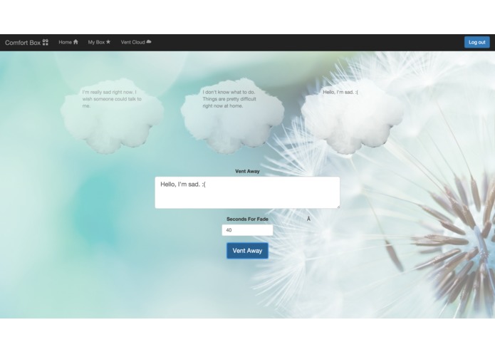 Dandelion, a ComfortBox web app – screenshot 3