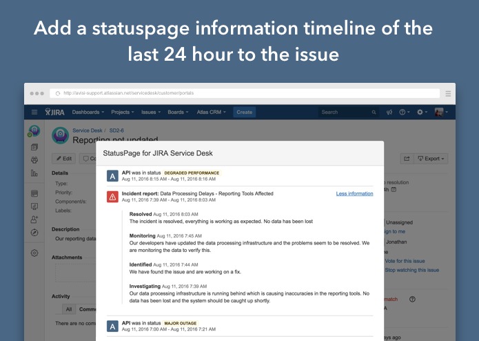 StatusPage for JIRA Service Desk – screenshot 4