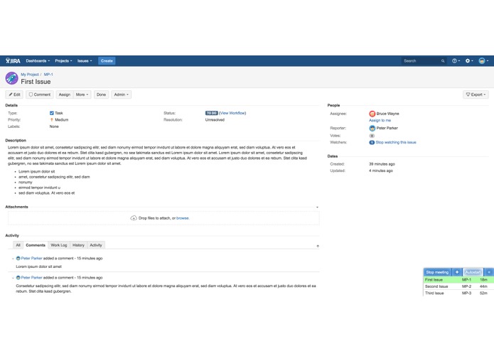 Meeting Time for JIRA – screenshot 1