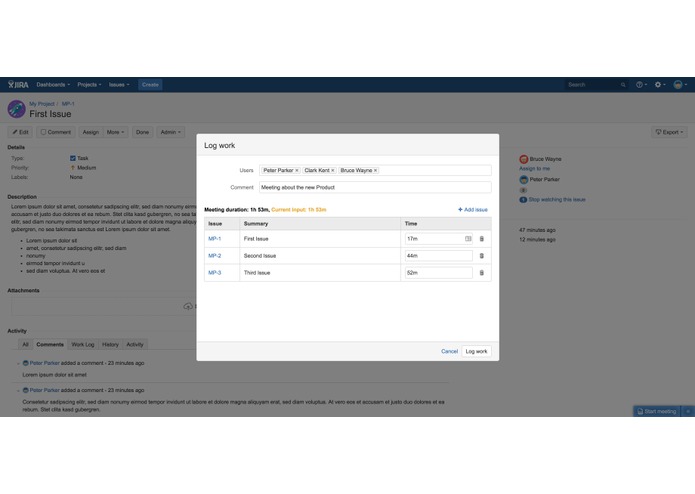 Meeting Time for JIRA – screenshot 3