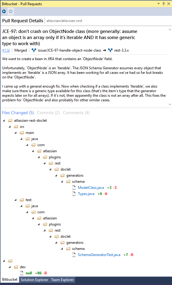 Visual Studio Bitbucket Extension Devpost