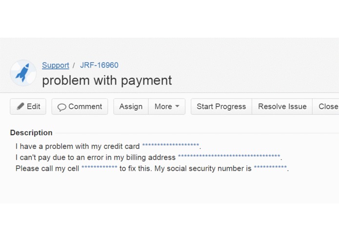 PII Protector for JIRA – screenshot 1