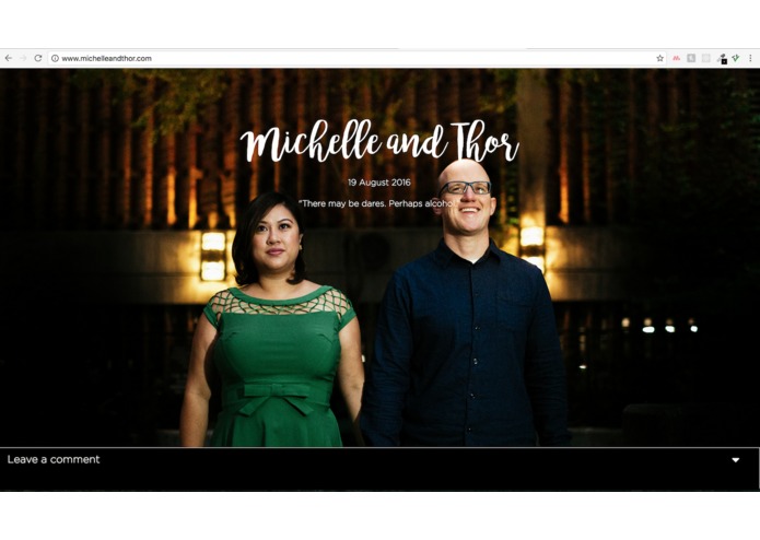Michelle & Thor's Wedding Surprise Site – screenshot 2