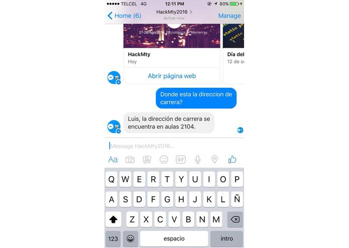ITESM Campus Bot (ITC career pilot) – screenshot 1