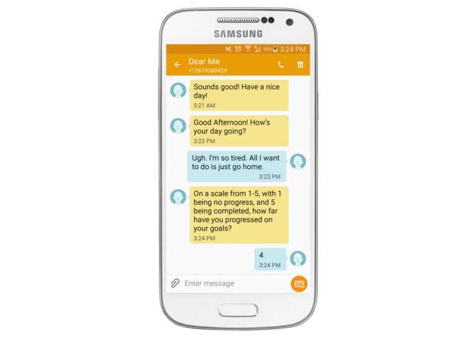 Dear Me - your first text message based diary. – screenshot 2