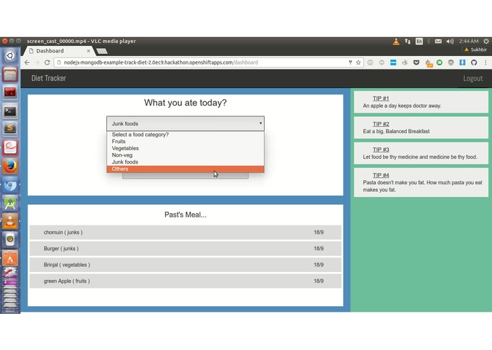diet-track – screenshot 2