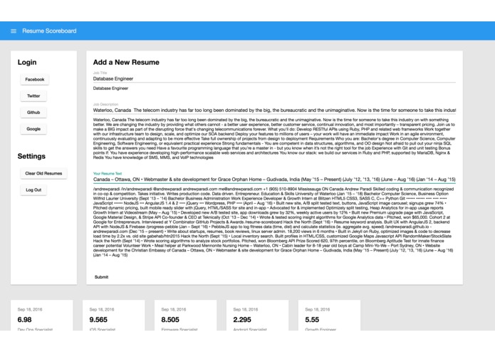 Resume Scoreboard – screenshot 4