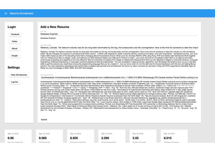 Resume Scoreboard – screenshot 5