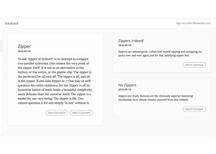 backtack – screenshot 1