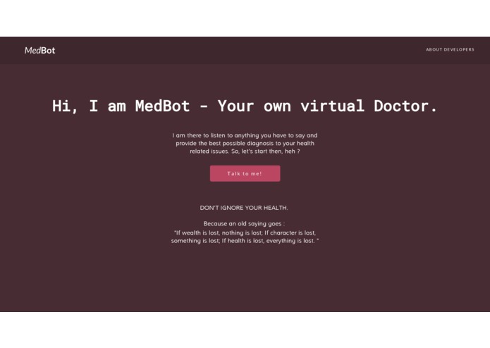 MedBot  – screenshot 1