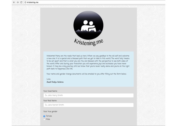 Kristening.me – screenshot 2