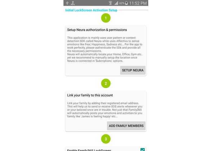 Family365, an Android LockScreen Companion – screenshot 4