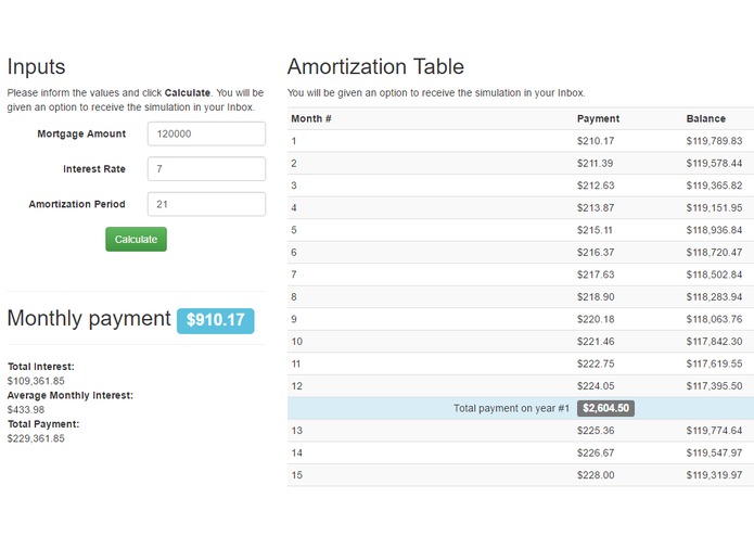 mortgagecalculatorangularjs – screenshot 1