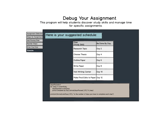 Debug Your Schedule – screenshot 2