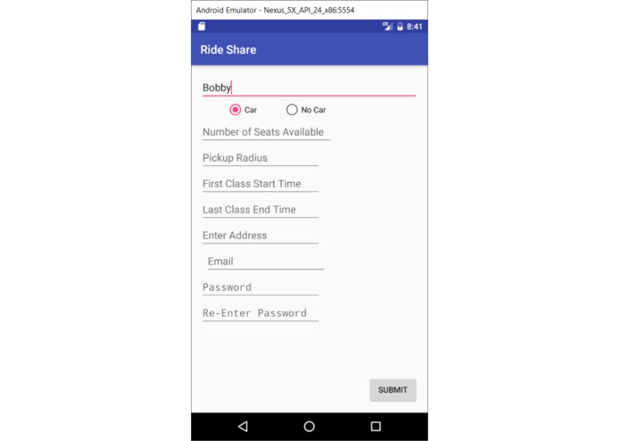 College Ride Share – screenshot 3