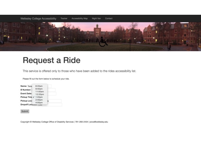Accessing the Access Van – screenshot 2