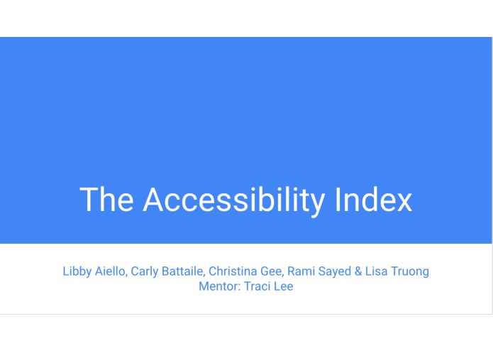 The Accessibility Index – screenshot 1