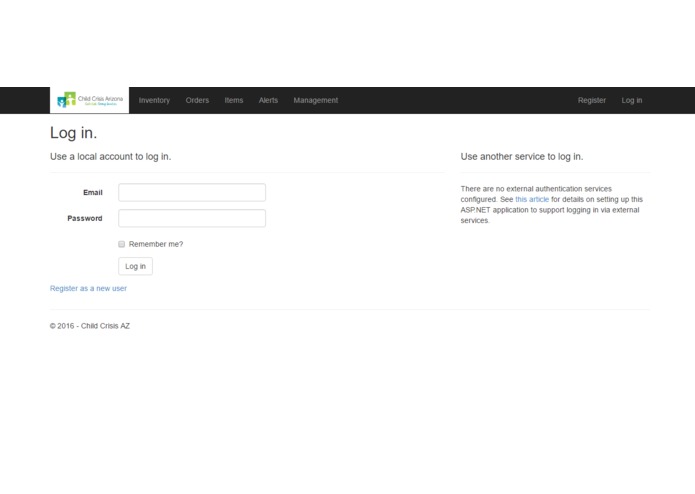 Web app to manage inventory for Child Crisis Arizona – screenshot 4