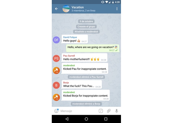 Moderabot – screenshot 1