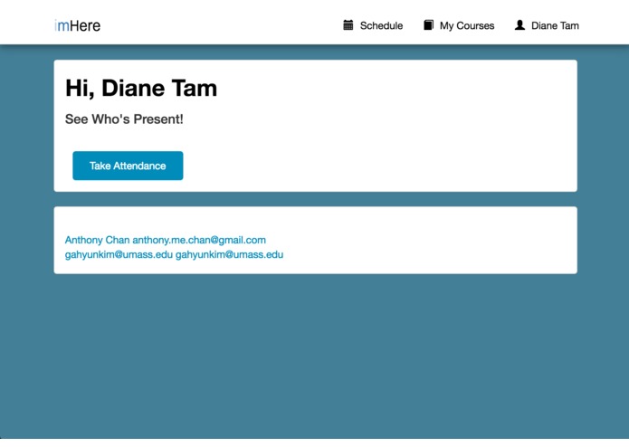 imHere – screenshot 2