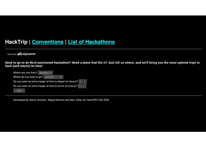 HackTrip – screenshot 1