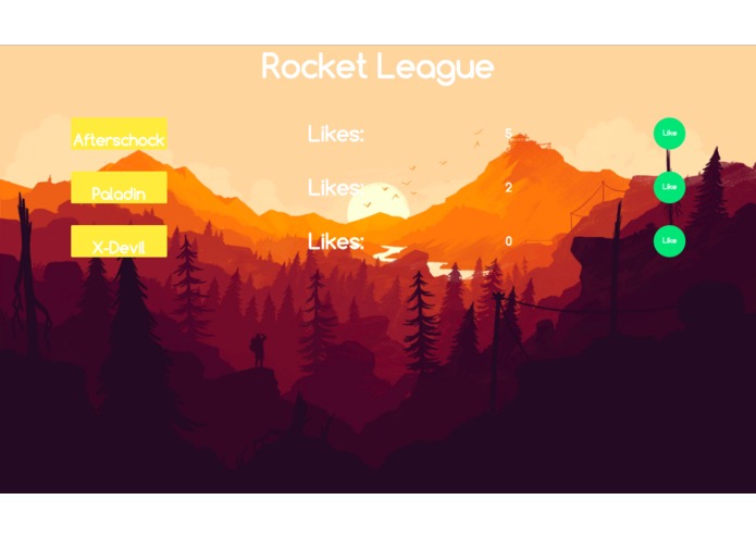 Rocket League Car Voting App – screenshot 1