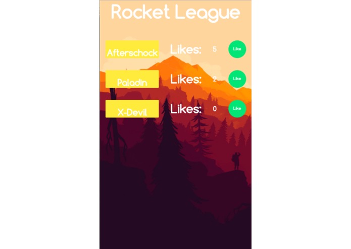 Rocket League Car Voting App – screenshot 2