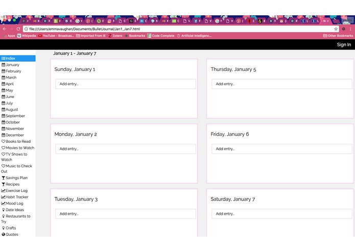 Bullet Journal – screenshot 1