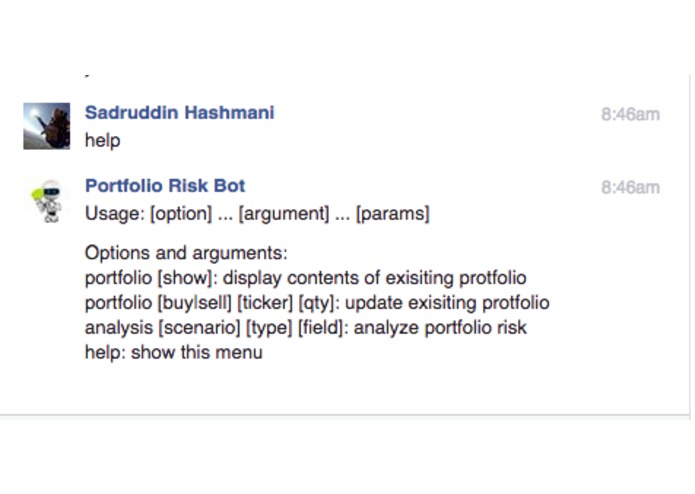 Portfolio Risk-Bot – screenshot 2