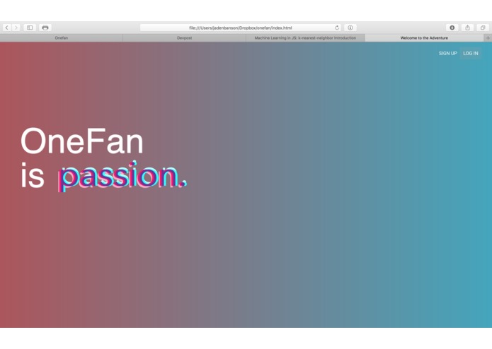 Onefan Beta Page – screenshot 6