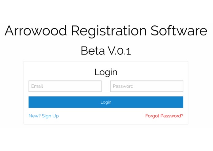Arrowood Registration Software – screenshot 1
