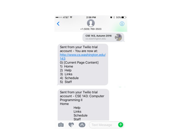 browSMS – screenshot 2