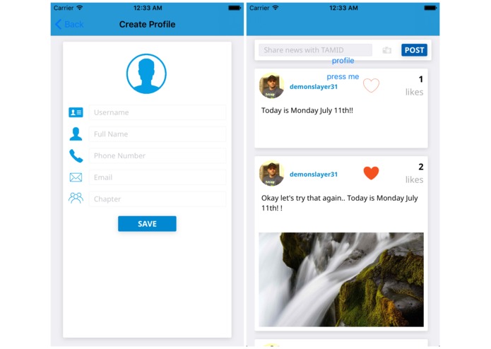 TAMID – screenshot 2