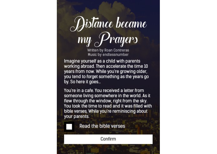 Distance became my Prayers – screenshot 1
