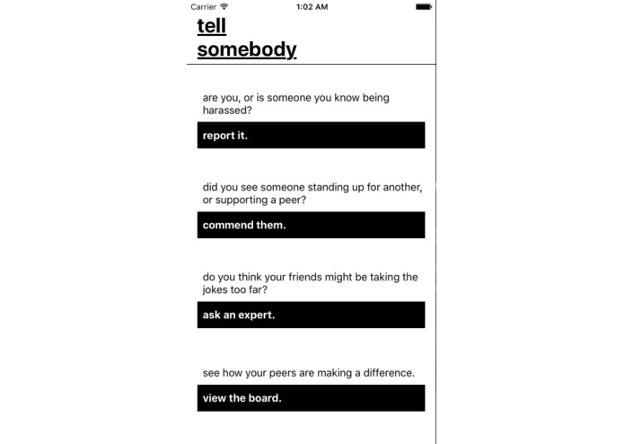 tell somebody – screenshot 1