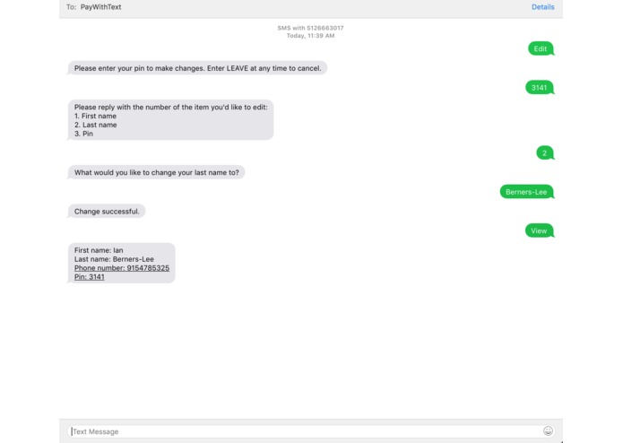 PayWithText – screenshot 2