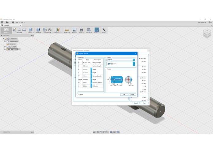 Shaft Component Generator for Fusion 360 – screenshot 2