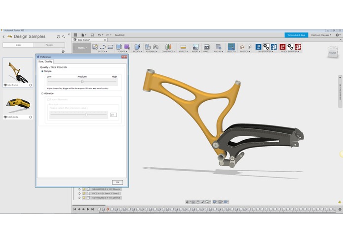 OBJ Exporter for Autodesk® Fusion 360™ – screenshot 2