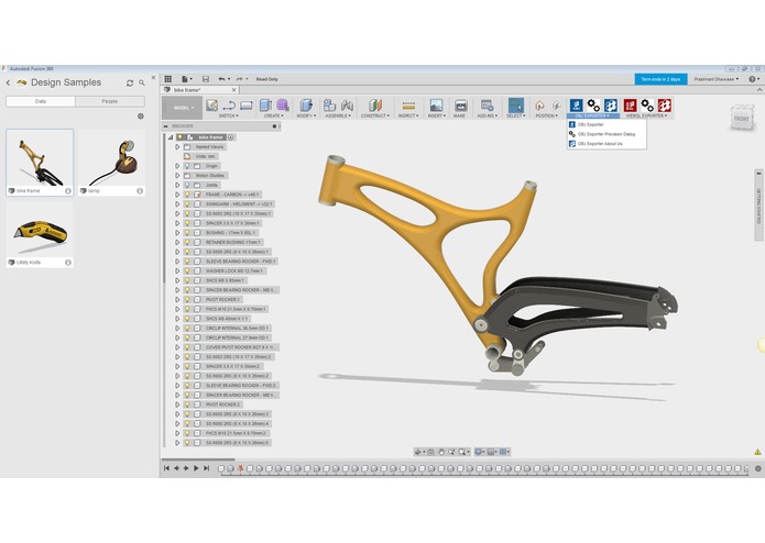 OBJ Exporter for Autodesk® Fusion 360™ – screenshot 1