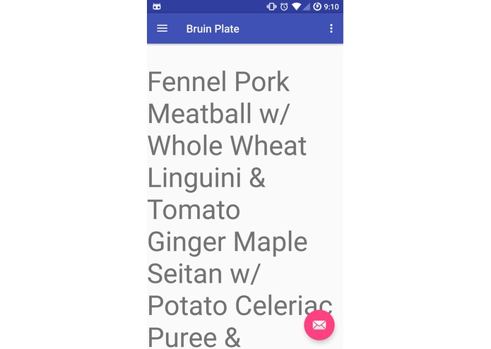 Radical Dining Hall Menu App – screenshot 2
