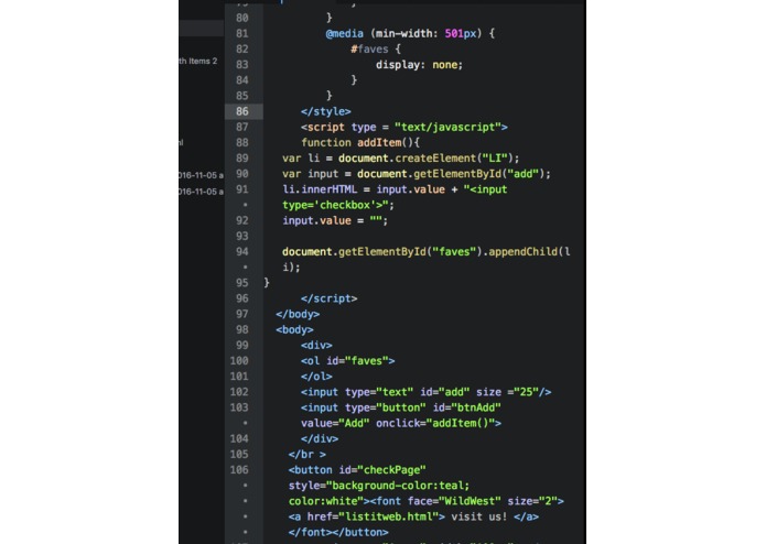 Listit – screenshot 1