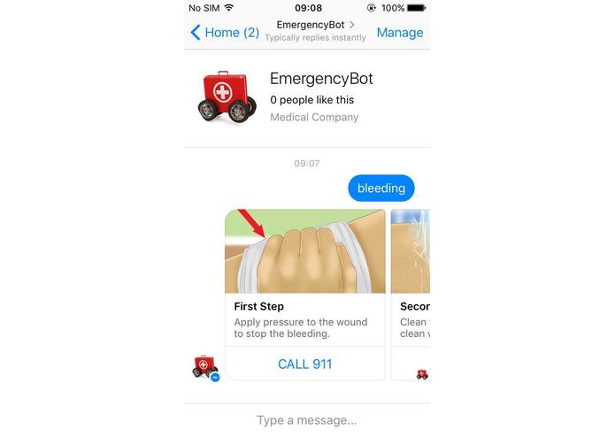 Emergency Aid ChatBot – screenshot 1