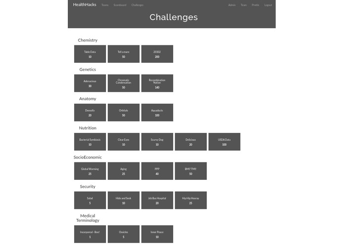HealthHacks – screenshot 1