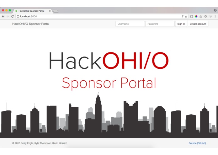 Sponsor Portal – screenshot 1