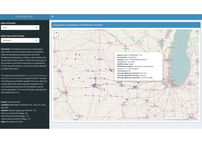 Geographical Visualization of Medicare Providers – screenshot 3