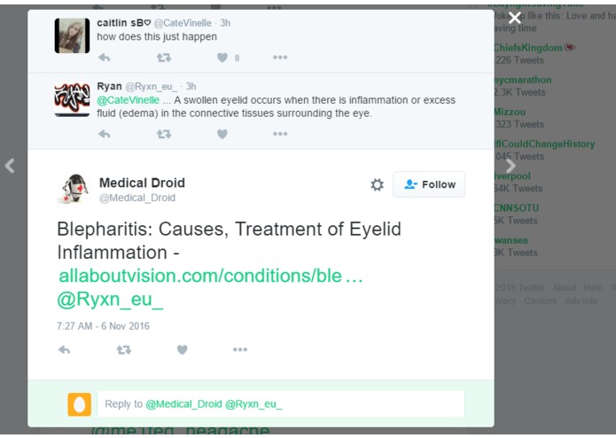Medical Advice Twitter Bot – screenshot 1