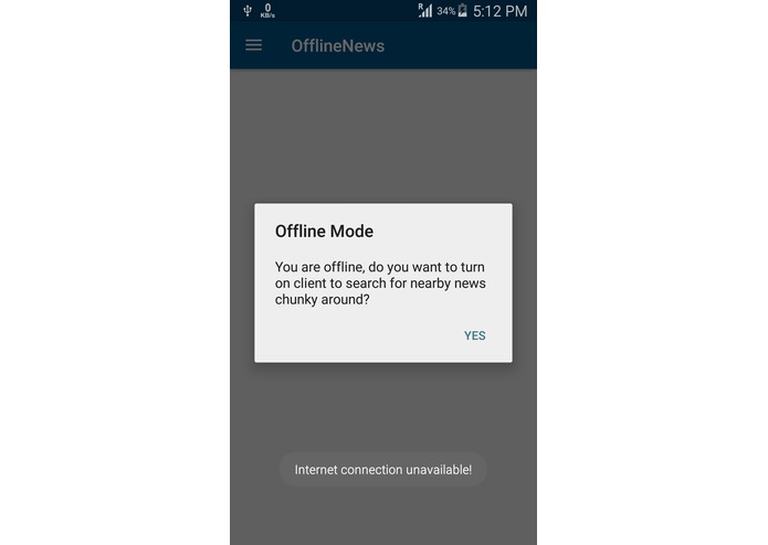 Offline News, a crowd-sourced news mesh network. – screenshot 1