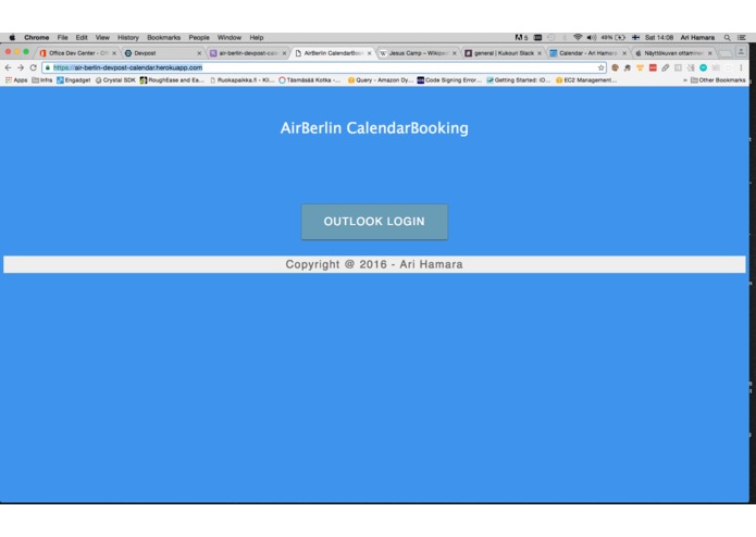 AirBerlin CalendarBooking – screenshot 1