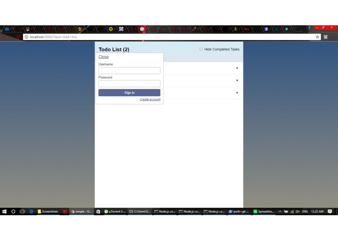 todo-list – screenshot 2